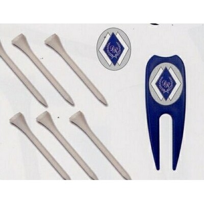 Quick Pack (Divot Tool/ Ball Marker/ 6 Tees)