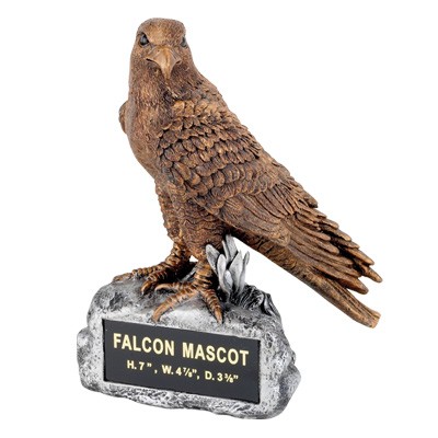 Falcon Mascot Trophy w/Engraving Plate