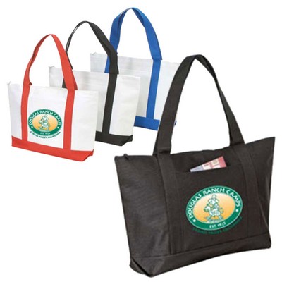 Poly Tote Bag w/Zipper (19"x12"x4½")