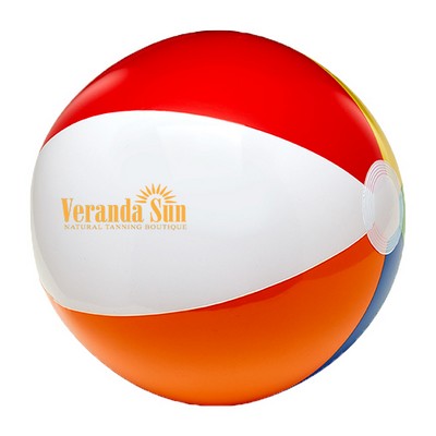 6" Six Color Beach Ball