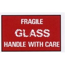 High Visibility Warning Labels (Fragile Glass)