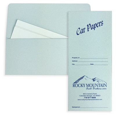 Car Papers Standard Design Auto Document Folder