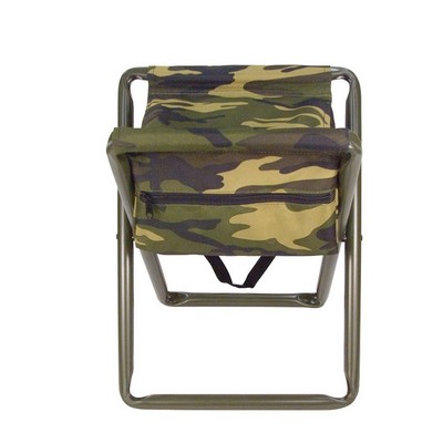 Deluxe Woodland Camouflage Folding Camp Stool w/Pouch