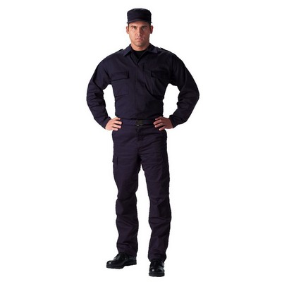 Navy Blue 2-Pocket Tactical Battle Dress Uniform Shirt (2XL)