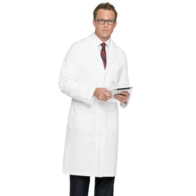 Landau - Essential Lab Coats - Men's Three-Pocket 100% Cotton 43.5" Full-Length Lab Coat