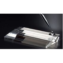 Crystal Series Crystal Award/Business Card & Pen Holder