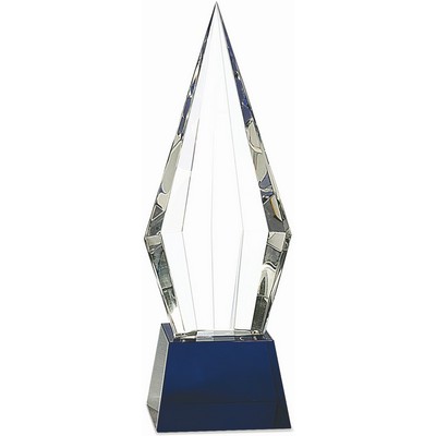 Gallant Arrow Blue Optic Crystal Award (4"x9½")