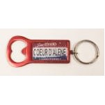 Red Aluminum Bottle Opener Key Tag