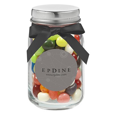 4 Oz. Glass Mason Jar w/ Jelly Belly® Jelly Beans