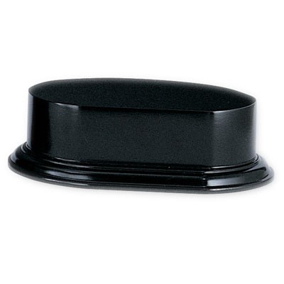 Oval Black Finish Wood Trophy Base (4-1/8" x 9½")