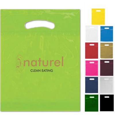 Colored Fold Over Die Cut Bags - Color Recyclable - 2C2S (20" x 23" +5")