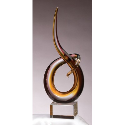 Tawny Art Glass Award - 14 1/2'' H