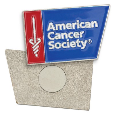 Lapel Pin Die Struck with Soft Enamel & Magnet Backing (3/4")