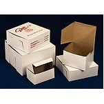 1 Piece Lock Corner White Cake Bakery Box (10½"x7½"x2¾")