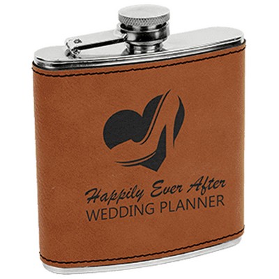 Rawhide Leatherette Stainless Steel Flask