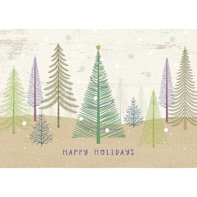 Pastel Pines Holiday Cards