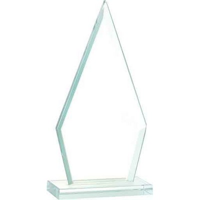 8 1/2" Triangle Jade Glass Award