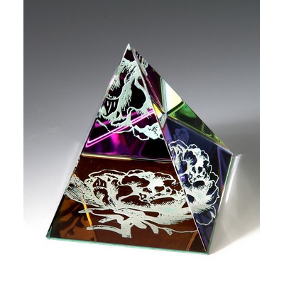 Crystal Pyramid Paperweight