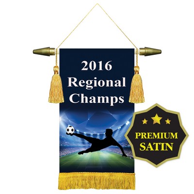 6" x 9" Premium Podium Banner Straight Cut/Fringe