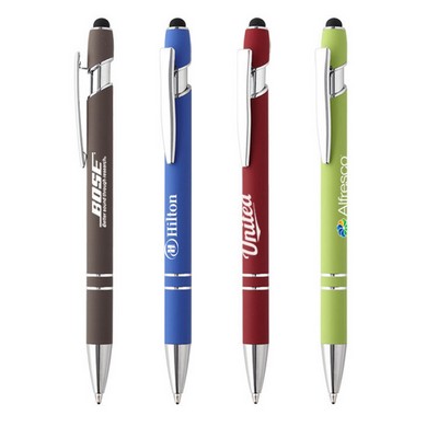 Metal Stylus Ballpoint Pen w/Logo