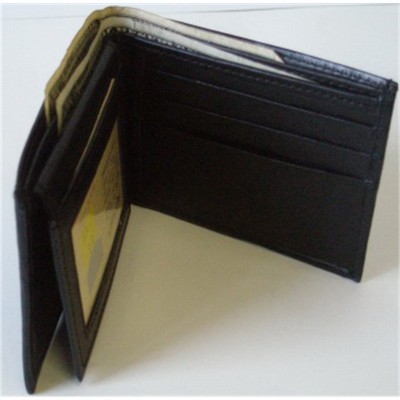 Leather Wallet w/Flap Up