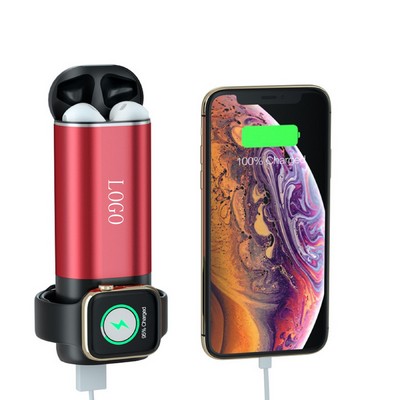 5200mAh 3 in 1 Power Bank for Earphone Watch and Phone