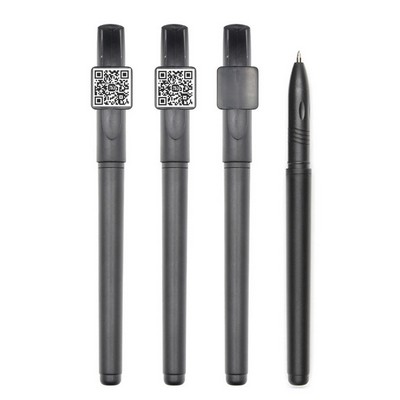 Black ABS QR Code Sleek Write Gel Pen