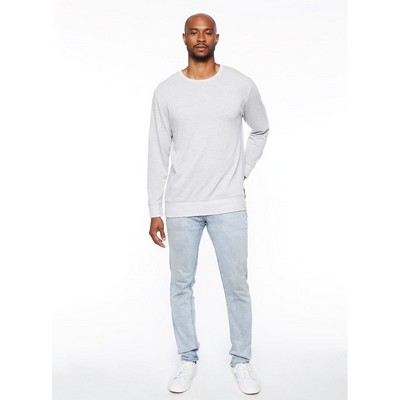 LAT™ Unisex Crew Neck Pullover Harborside Mélange French Terry Sweatshirt with Elbow Patches