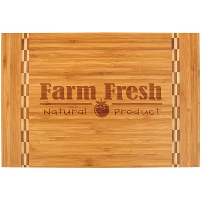 Bamboo Cutting Board w/Butcher Block Edge (15" x 10¼" x ½")