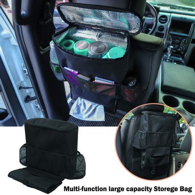 Car Seat Back Organizer Multi-Pocket Car Accessories Insulated Storage Organizer Cooler Storage Bag