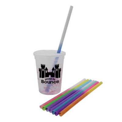 12 Oz. Rainbow Confetti Mood Cup/Straw/Lid Set