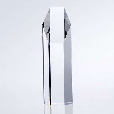 Medium Hexagon Tower Optic Crystal Award