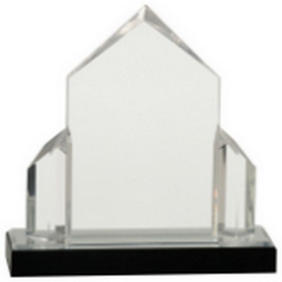 7" x 7" Silver Jewel Post Impress Acrylic Award