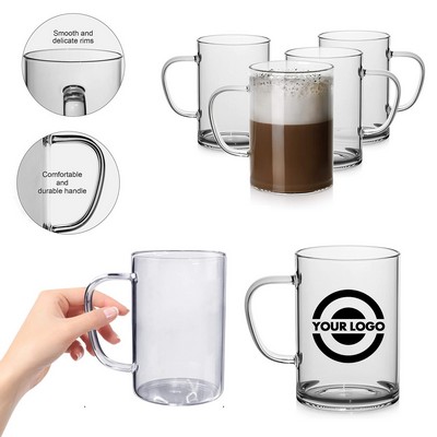 13.5 Oz Glass Coffee Mugs