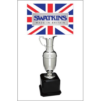 16" Silver Swatkins Claret Jug with Black Royal Piano Finish Base