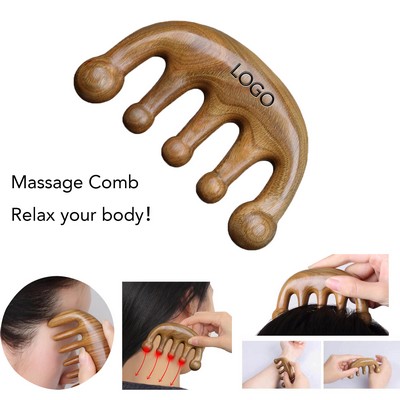 Natural Handmade Wood Massage Comb