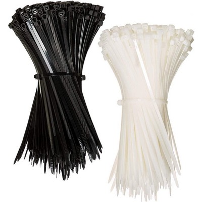 Nylon Plastic Zip Trim Wrap Cable Loop Ties Wire Self