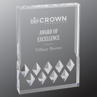 5" x 7" Silver Diamond Mirage Acrylic Award