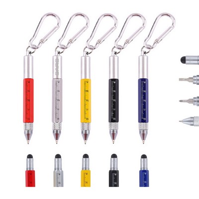 Multifunctional Ballpoint Pen with Carabiner