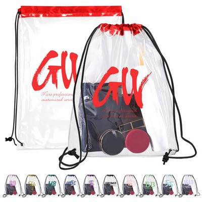 Clear PVC Drawstring Backpack