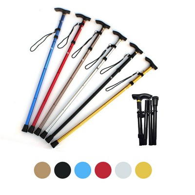 Collapsible Hiking Poles Adjustable Walking Cane Sticks