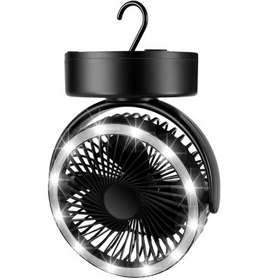 Portable Camping Fan w/LED Light