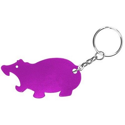 Hippo Bottle Opener Keychain