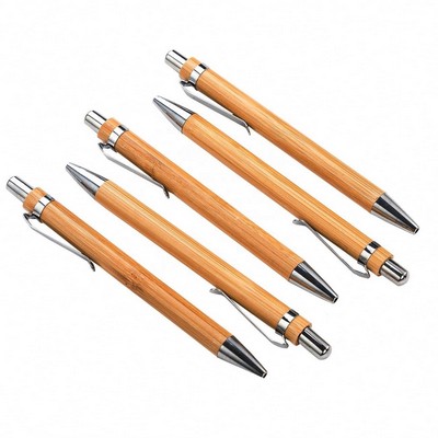 Bamboo Ball Pen with Metal Top