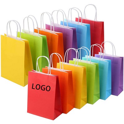 Multi-color Kraft Shopping Bag