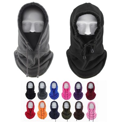 Fleece Hood Hat with Balaclava Mask