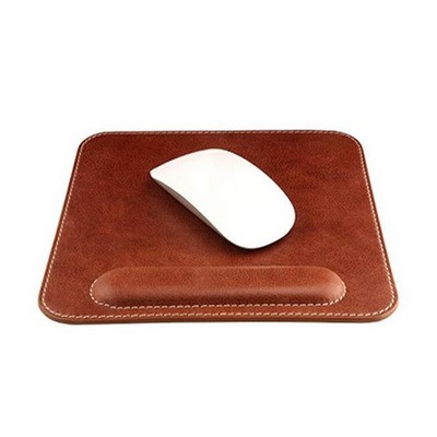 Leather Mouse Pad With Wrist Rest