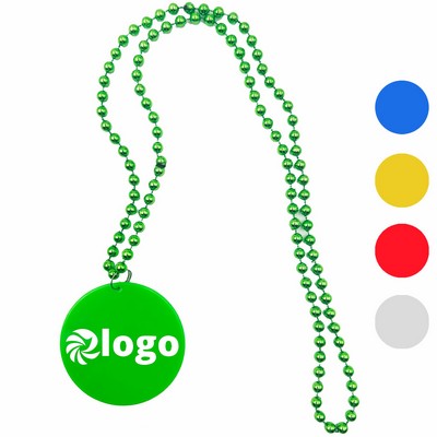 Custom Mardi Gras Beads with 2.6 inch Medallion