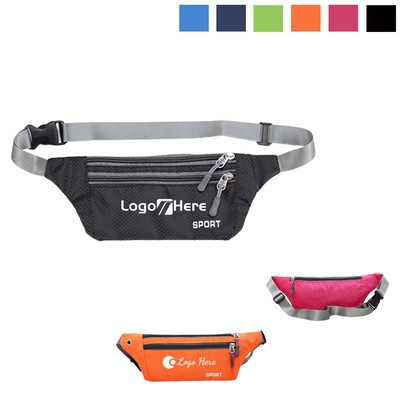 Running Exercise Pocket Fanny Pack With Adjustable Waist Belt