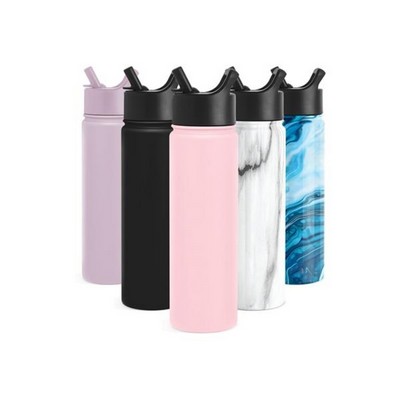 Insulated Water Bottle with Straw Lid